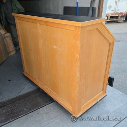 Maple Rolling Mobile Portable Banquet Bar